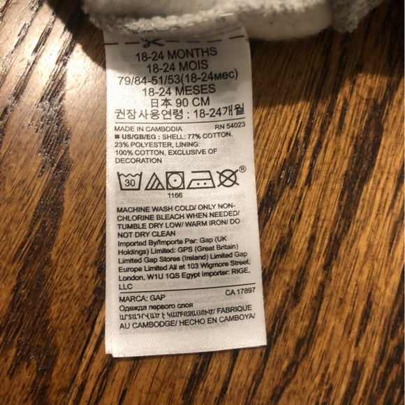 Kids Gap Arch Logo Grey Hoodie - Picture 4 of 4